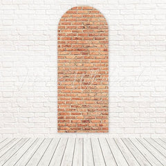 Toile de fond pour arche style mur texturé briques rouges rétro pour fête urbaine