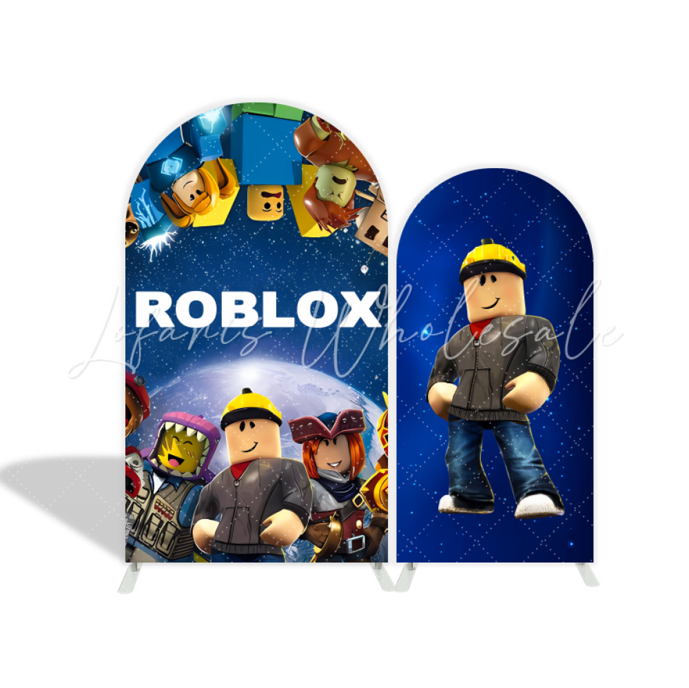 Toile de fond pour arche fête anniversaire Roblox