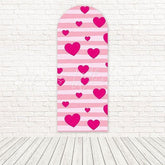 Toile de fond pour arche thème amour Saint-Valentin cœurs rose vif romantique