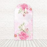 Toile de fond pour arche papillons roses pour décor événement élégant et beau