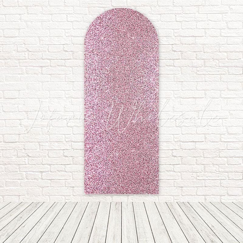 Toile de fond pour arche décor fête chic luxe effet paillettes or rose