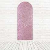Toile de fond pour arche décor fête chic luxe effet paillettes or rose