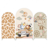 Toile de fond pour arche fête anniversaire animaux safari