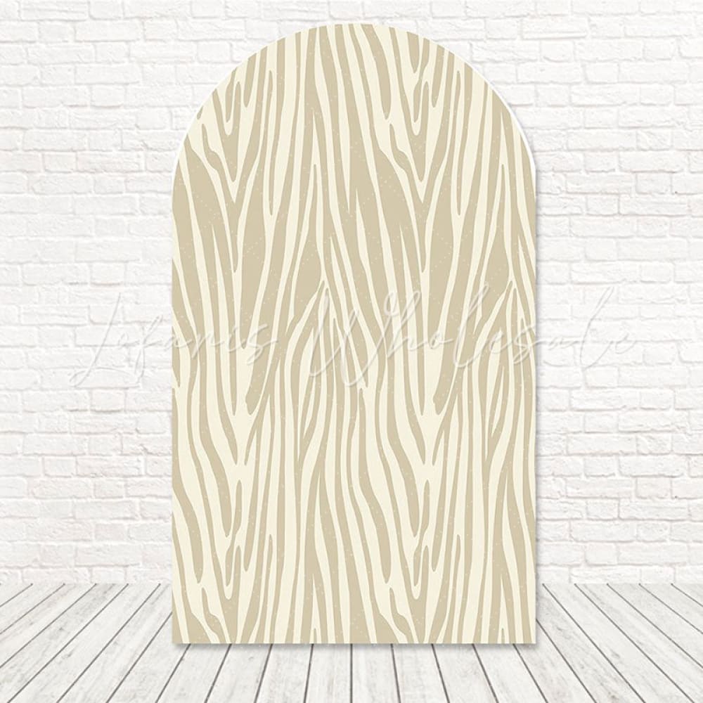 Toile de fond pour arche style imprimé zèbre beige safari pour ambiance jungle subtile