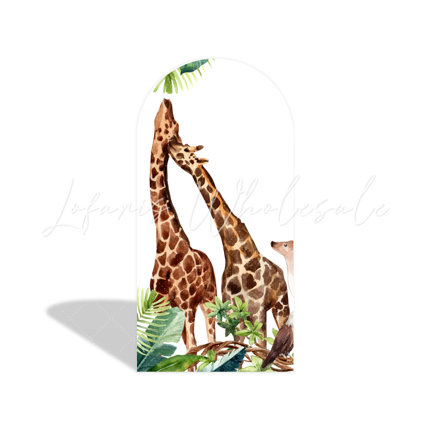 Toile de fond pour arche Baby Shower anniversaire jungle sauvage safari