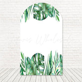 Toile de fond pour arche feuilles vertes Monstera safari pour thème tropical