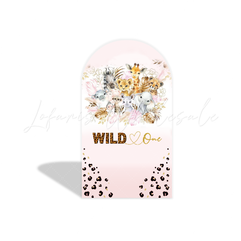 Toile de fond pour arche fête anniversaire safari sauvage