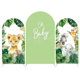 Toile de fond pour arche fête anniversaire Baby Shower animal jungle sauvage safari Oh Baby
