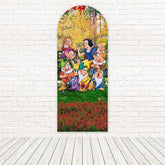Toile de fond pour arche amis magiques nains Blanche-Neige pour jour thème classique