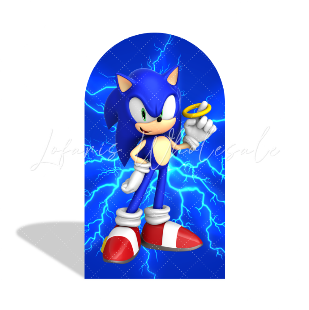 Toile de fond pour arche Joyeux Anniversaire dessin animé Sonic
