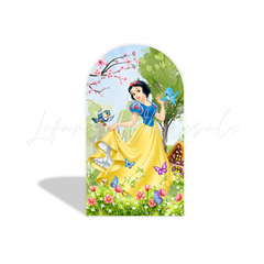 Toile de fond pour arche fête anniversaire Blanche-Neige