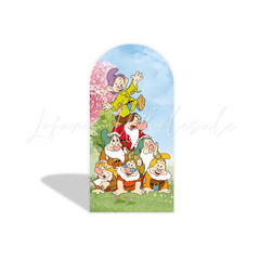 Toile de fond pour arche fête anniversaire Blanche-Neige