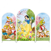 Toile de fond pour arche fête anniversaire Blanche-Neige