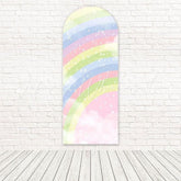 Toile de fond pour arche célébration joyeuse motif arc-en-ciel couleur étincelle
