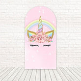 Toile de fond pour arche Baby Shower licorne étincelante pour décor fantaisiste et fun
