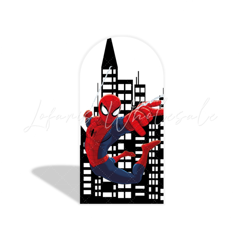 Toile de fond pour arche fête anniversaire Spider-Man