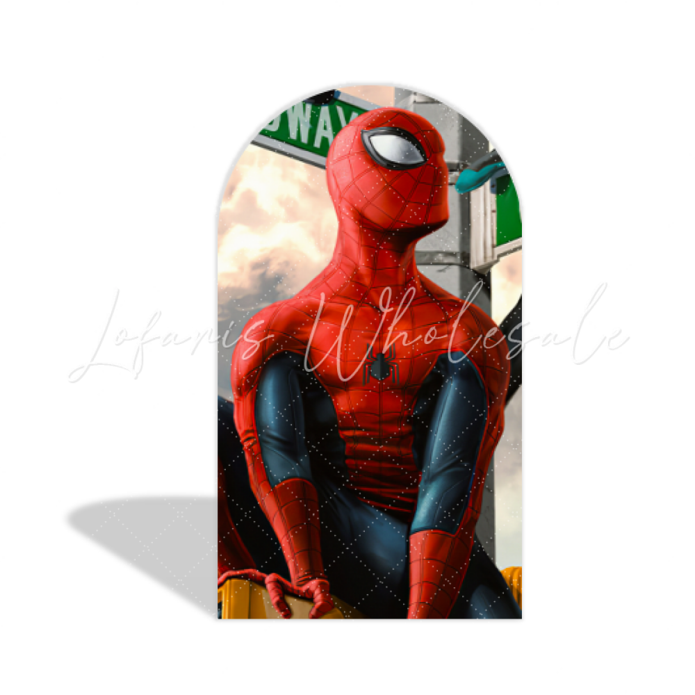 Toile de fond pour arche fête anniversaire thème super-héros Spider-Man