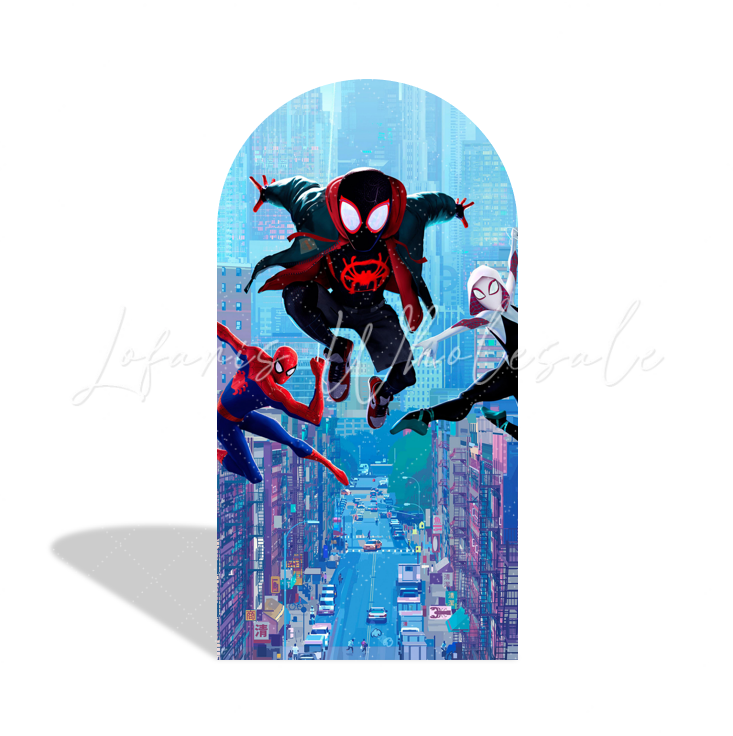 Toile de fond pour arche fête anniversaire thème Spider-Man