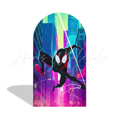 Toile de fond pour arche fête anniversaire thème Spider-Man