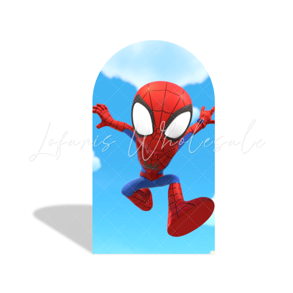 Toile de fond pour arche Joyeux Anniversaire dessin animé Spidey et ses amis extraordinaires