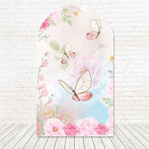 Toile de fond pour arche papillons floraux printemps pour décor fête inspiré nature