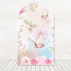 Toile de fond pour arche papillons floraux printemps pour décor fête inspiré nature