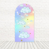 Toile de fond pour arche fantaisie licorne étoilée pour célébrations magiques