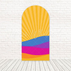 Toile de fond pour arche rayons soleil carnaval pour thèmes événement lumineux et colorés