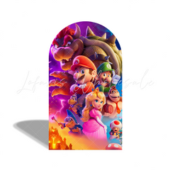 Toile de fond pour arche Joyeux Anniversaire film dessin animé Super Mario