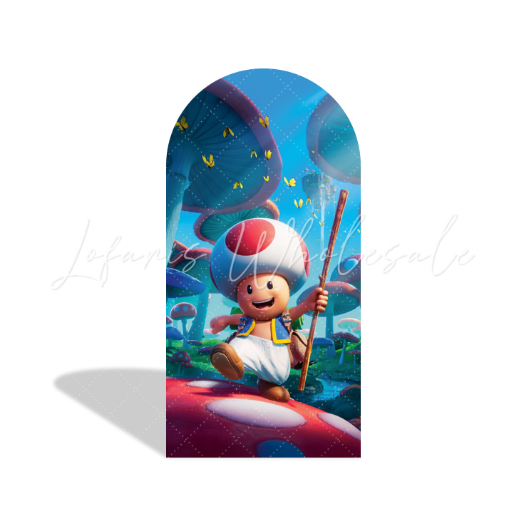 Toile de fond pour arche Joyeux Anniversaire film dessin animé Super Mario