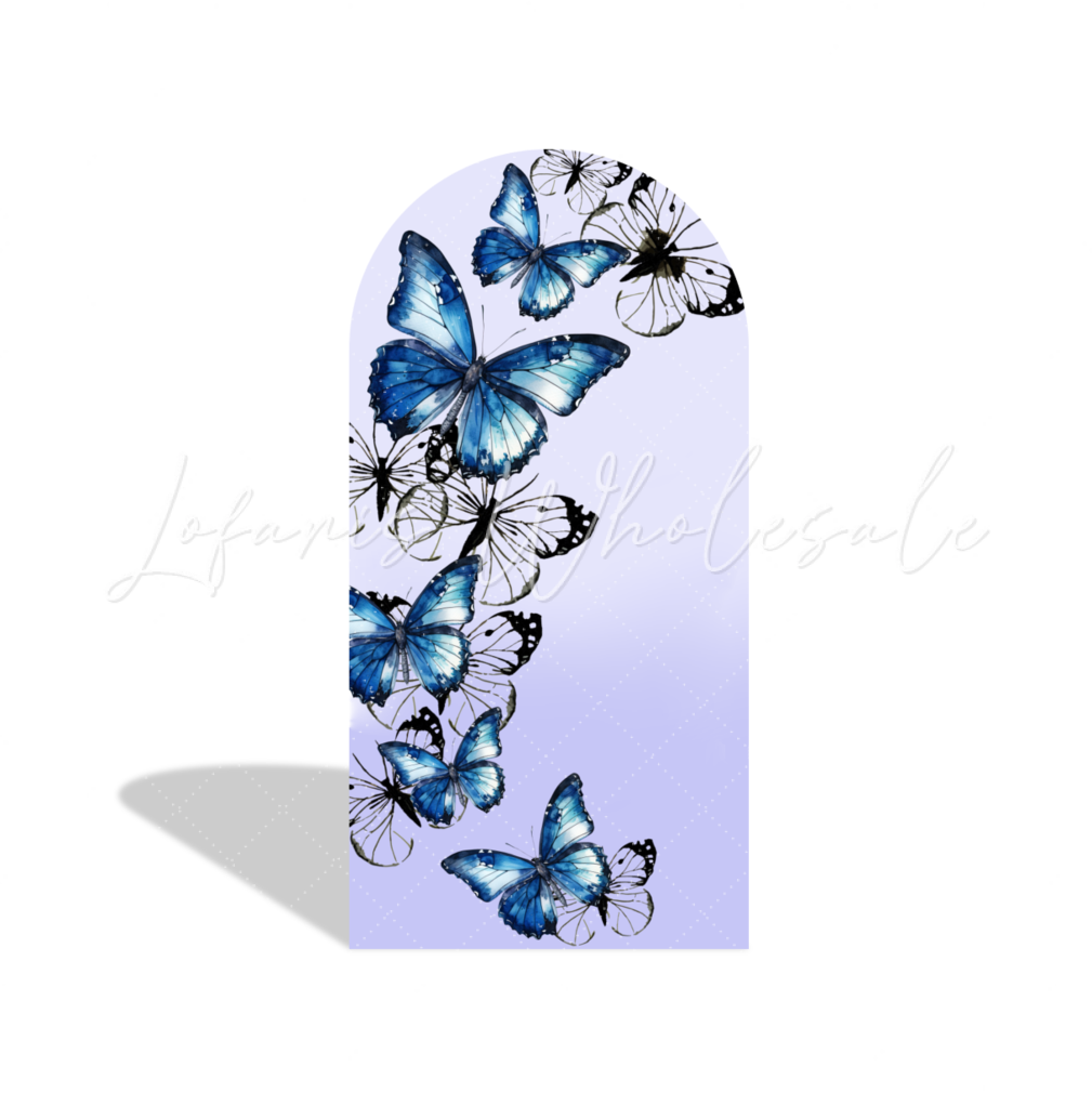Toile de fond pour arche fond fête anniversaire fille princesse papillon violet Doux 15e 16e 18e