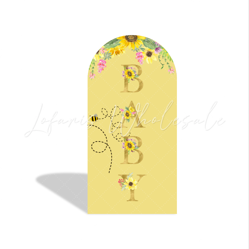 Toile de fond pour arche fête anniversaire thème Doux comme une abeille