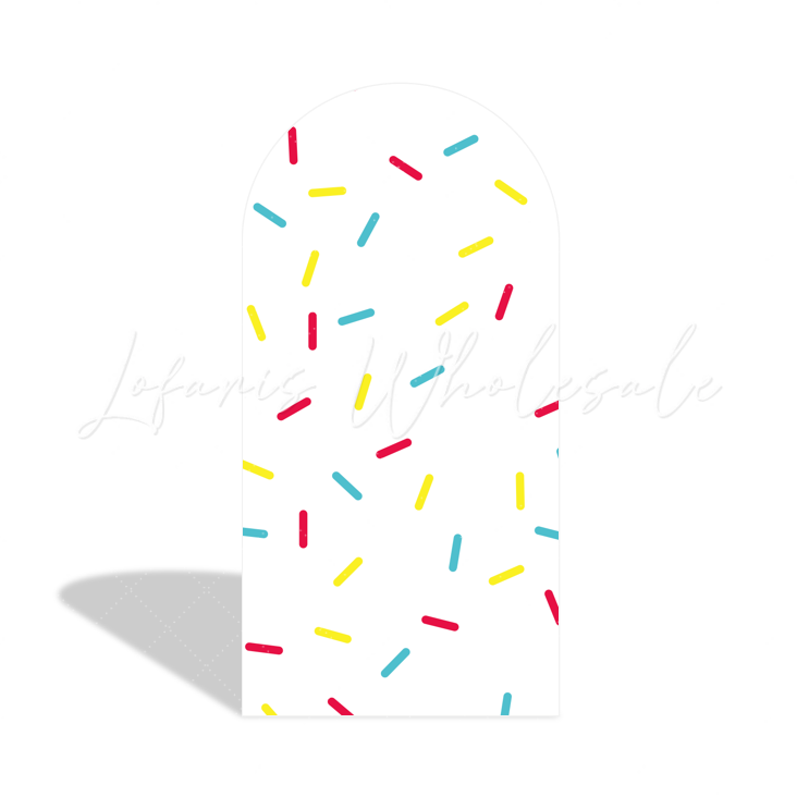 Toile de fond pour arche fête anniversaire Baby Shower beignet sucré