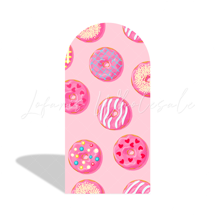 Toile de fond pour arche fête anniversaire Baby Shower beignet sucré