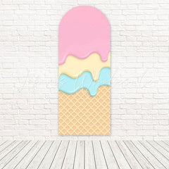 Toile de fond pour arche fête glace friandises pour thèmes événement doux et fun