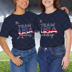 T-shirt à manches courtes olympique Team Usa Flag Paris 2024