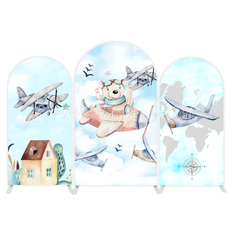 Housse pour arche fête anniversaire ours en peluche