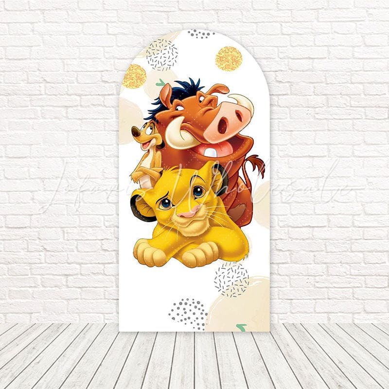 Toile de fond pour arche fierté jungle Le Roi Lion pour événement aventure sauvage