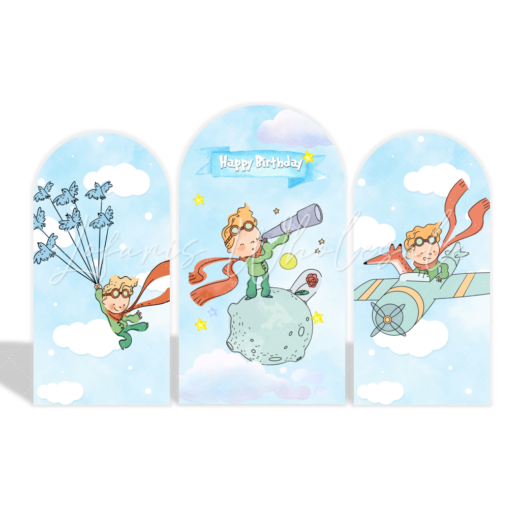 Toile de fond pour arche fête anniversaire thème Le Petit Prince