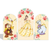 Toile de fond pour arche fête anniversaire thème La Belle et la Bête