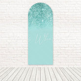 Toile de fond pour arche célébration étincelante élégante paillettes vert Tiffany