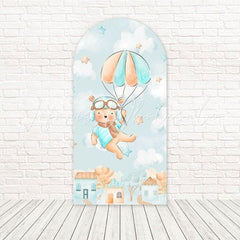 Toile de fond pour arche adorable petit ours le temps passe vite pour moments doux