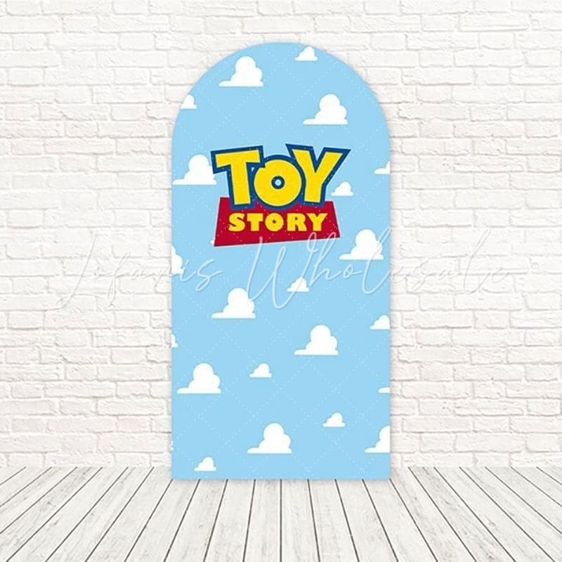 Toile de fond pour arche ciel fun nuage bleu Toy Story pour fête anniversaire animé