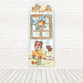 Toile de fond pour arche motif ludique brillant rayure jouets pour jour anniversaire fun