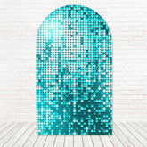 Toile de fond pour arche paillettes bleu turquoise pour thèmes fête étincelante
