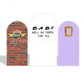 Toile de fond pour arche fête anniversaire thème We'll Be There For You