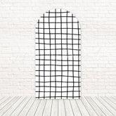 Toile de fond pour arche damier blanc pour thèmes fête stylée et élégante