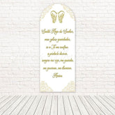 Toile de fond pour arche brillance lueur baptême or blanc pour bénédiction sainte