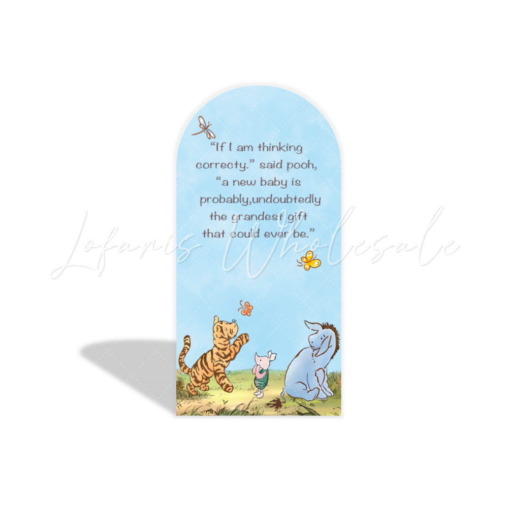 Toile de fond pour arche fête anniversaire Winnie l'Ourson