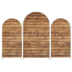 Toile de fond pour arche fête anniversaire planche en bois